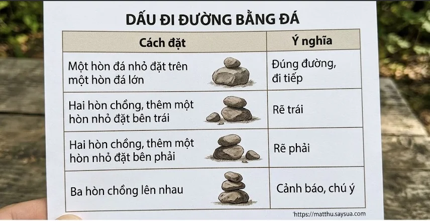 Dấu đi đường bằng đá